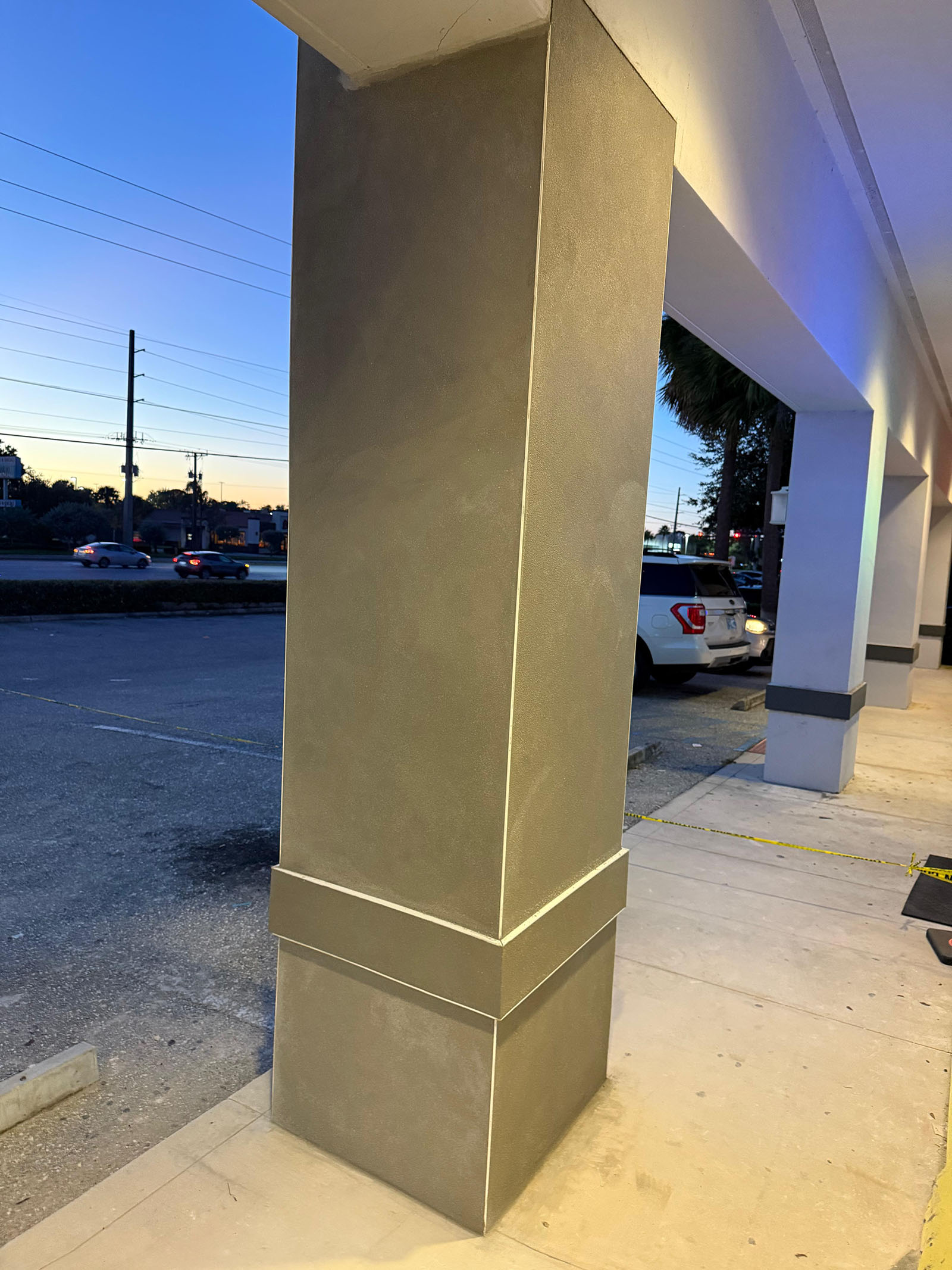 Commercial facade repair and finishing